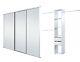 Sliding Wardrobe Doors (mirrored X 3) & Storage. Up To 2692mm (8ft 10ins) Wide