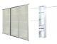 Sliding Wardrobe Doors (white Glass X3) & Storage. Up To 2235mm (7ft 4ins) Wide