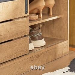SoBuy Hallway Shoe Bench Shoe Cabinet Shoe Rack with Sliding Door, FSR120-N, UK