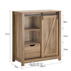 SoBuy Storage Cabinet Sideboard & Sliding Door, Kitchen Living Room, FSB59-BR, UK