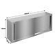 Stainless Steel Wall Hanging Cabinet Sliding Doors Adjustable Shelf Storage Unit