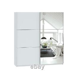 The Range Echo Sliding Door Wardrobe White Matte 205cm x 180cm