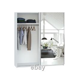 The Range Echo Sliding Door Wardrobe White Matte 205cm x 180cm