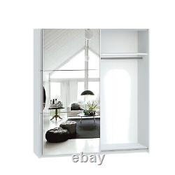 The Range Echo Sliding Door Wardrobe White Matte 205cm x 180cm