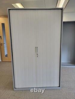 Triumph 2 Sliding Doors Tall Side Office Storage Cupboard Cabinet + UK DELIVERY