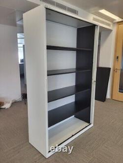 Triumph 2 Sliding Doors Tall Side Office Storage Cupboard Cabinet + UK DELIVERY