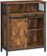 Vasagle Storage Cabinet, Sideboard, With Sliding Barn Door, Open Compartment