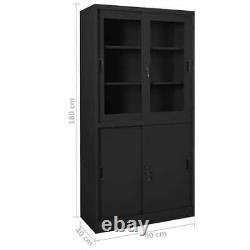 VidaXL Office Cabinet with Sliding Door Anthracite 90x40x180 cm Steelbest