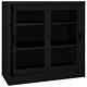 Vidaxl Sliding Door Cabinet Black 90x40x90 Cm Steel Home Furniture