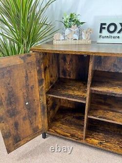 Vintage Industrial Sideboard Cabinet Farmhouse Barn Doors Cupboard Storage Shelf