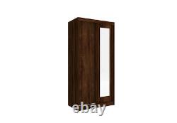 Wardrobe 100 cm Wall Closet Cabinet Sliding Doors Storage Bedroom Luxury ALASKA