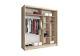 Wardrobe 200 Cm Wall Closet Cabinet Sliding Doors Storage Modern Luxury Maja Alu