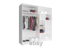 Wardrobe 200 cm Wall Closet Luxury Cabinet Sliding Doors Storage Modern MIKA III
