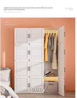 Wardrobe Furniture Organizer Rack Assemble Storage Cabinets Collapsible Locker