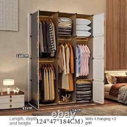 Wardrobe Furniture Organizer Rack Assemble Storage Cabinets Collapsible Locker