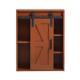 Yofe Storage Cabinet 27.6 Wall-mount 5-tier Shelf + Sliding Door Wood Espresso