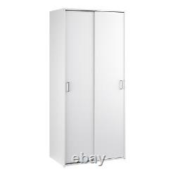 2 Portes Coulissantes Armoire Blanche Pratique de Rangement Utile Emprise Minimale Bord de Mer