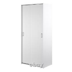 2 Portes Coulissantes Armoire Blanche Pratique de Rangement Utile Emprise Minimale Bord de Mer