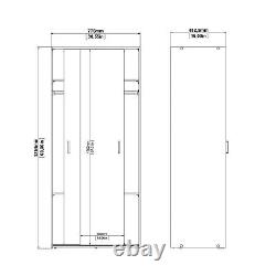 2 Portes Coulissantes Armoire Blanche Pratique de Rangement Utile Emprise Minimale Bord de Mer