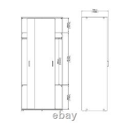 2 Portes Coulissantes Armoire Blanche Pratique de Rangement Utile Emprise Minimale Bord de Mer