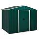 Abri De Jardin Outsunny 8 X 6 Pieds Avec Double Porte Coulissante Extérieure Verte