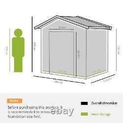 Abri de jardin Outsunny 8 x 6 pieds avec double porte coulissante extérieure verte