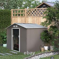 Abri de jardin galvanisé Outsunny 9 x 6FT avec porte coulissante, gris