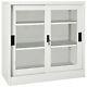 Armoire Coulissante En Acier Dans Le Bureau Gris De Rangement Et D'organisation J2m4