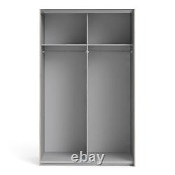 Armoire coulissante en chêne avec 2 étagères et 2 portes de qualité de 120 cm pour le rangement de vêtements Fowler