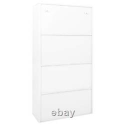 Armoire de bureau VidaXL avec porte coulissante blanche 90x40x180 cm en acier