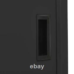 Armoire de bureau avec porte coulissante Anthracite 90x40x180cm Organisateur de rangement en acier