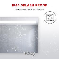 Armoire de salle de bain avec miroir à LED et étagère coulissante, évaluée IP44, 430x690mm