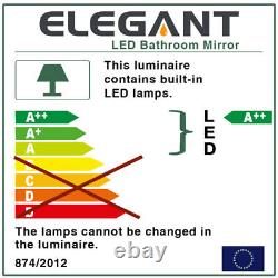 Armoire de salle de bains avec miroir à LED, porte coulissante, éclairage à capteur et espace de rangement, 430 x 690 mm.