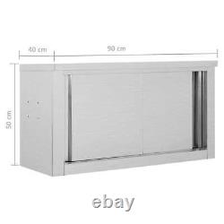 Armoire murale de cuisine avec portes coulissantes supérieures, placard de rangement de 90 cm, NEUF