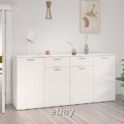 Buffet latéral Gecheer Armoire de rangement avec porte coulissante Empilable E9Q2