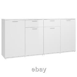 Buffet latéral Gecheer Armoire de rangement avec porte coulissante Empilable E9Q2