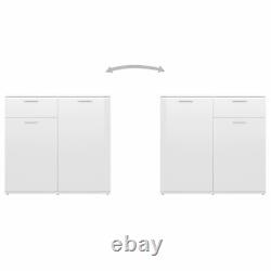 Buffet latéral Gecheer Armoire de rangement avec porte coulissante Empilable E9Q2