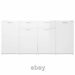 Buffet latéral Gecheer Armoire de rangement avec porte coulissante Empilable E9Q2