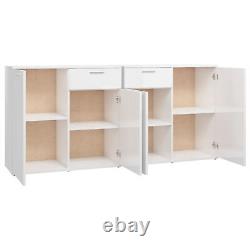 Buffet latéral Gecheer Armoire de rangement avec porte coulissante Empilable E9Q2