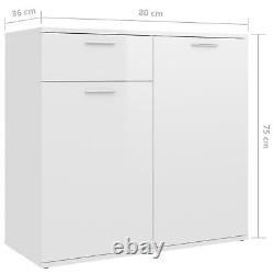 Buffet latéral Gecheer Armoire de rangement avec porte coulissante Empilable E9Q2