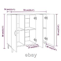 Buffet latéral Goliraya Armoire de rangement avec porte coulissante Empilable J2M4