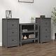 Buffet Latéral Goliraya Avec Porte Coulissante, Empilable B5a8