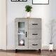 Buffet Latéral Goliraya Avec Portes Coulissantes, Armoire De Rangement Empilable U2d6