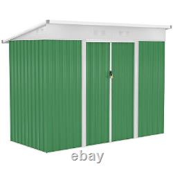 Cabane de rangement de jardin Outsunny avec porte coulissante, fenêtre de ventilation et toit en pente