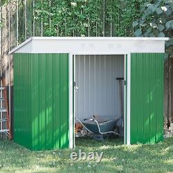 Cabane de rangement de jardin Outsunny avec porte coulissante, fenêtre de ventilation et toit en pente