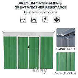 Cabane de rangement de jardin Outsunny avec porte coulissante, fenêtre de ventilation et toit en pente