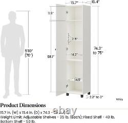 Kendall 16 Large 1 Porte Étagère de Rangement Buanderie Placard à Balai Organisateur Utilitaire