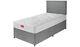 Lit Divan Gris De 2ft6 Ou 3ft Avec Matelas à Matelassage Profond. Rangement. Tête De Lit