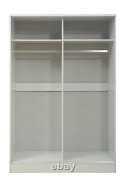 Réfléchir Mobilier de chambre High Gloss Gris / Blanc Mat Armoire Commode Chevet